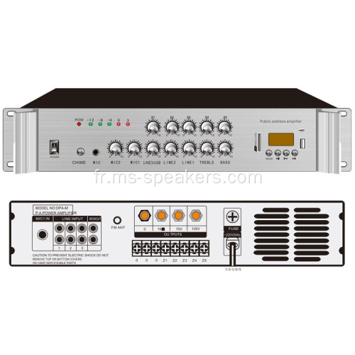Amplificateur de puissance de diffusion standard 60W-650W pour le système PA